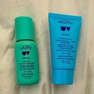 Ultra Violette SPF 50+ travel sunscreen fave fluid, extreme screen hydrating